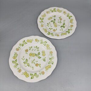 Vintage Ironstone Sears China PETIT FLORA Salad Plates Set 2 4309 Japan Floral